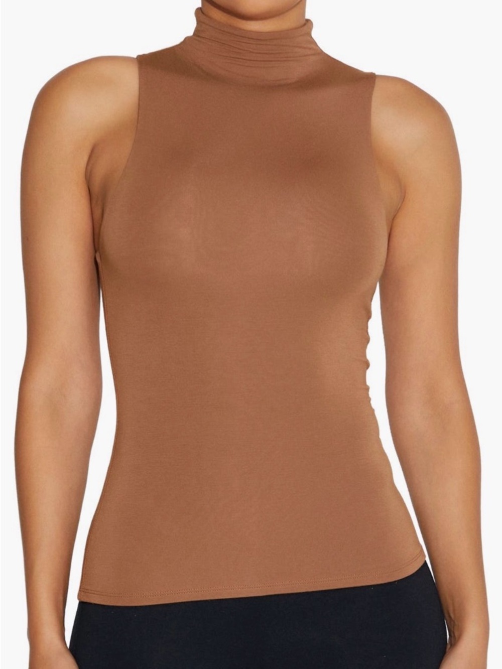 naked wardrobe Brown Mock Neck Sleeveless Tank bought at Nordstrom